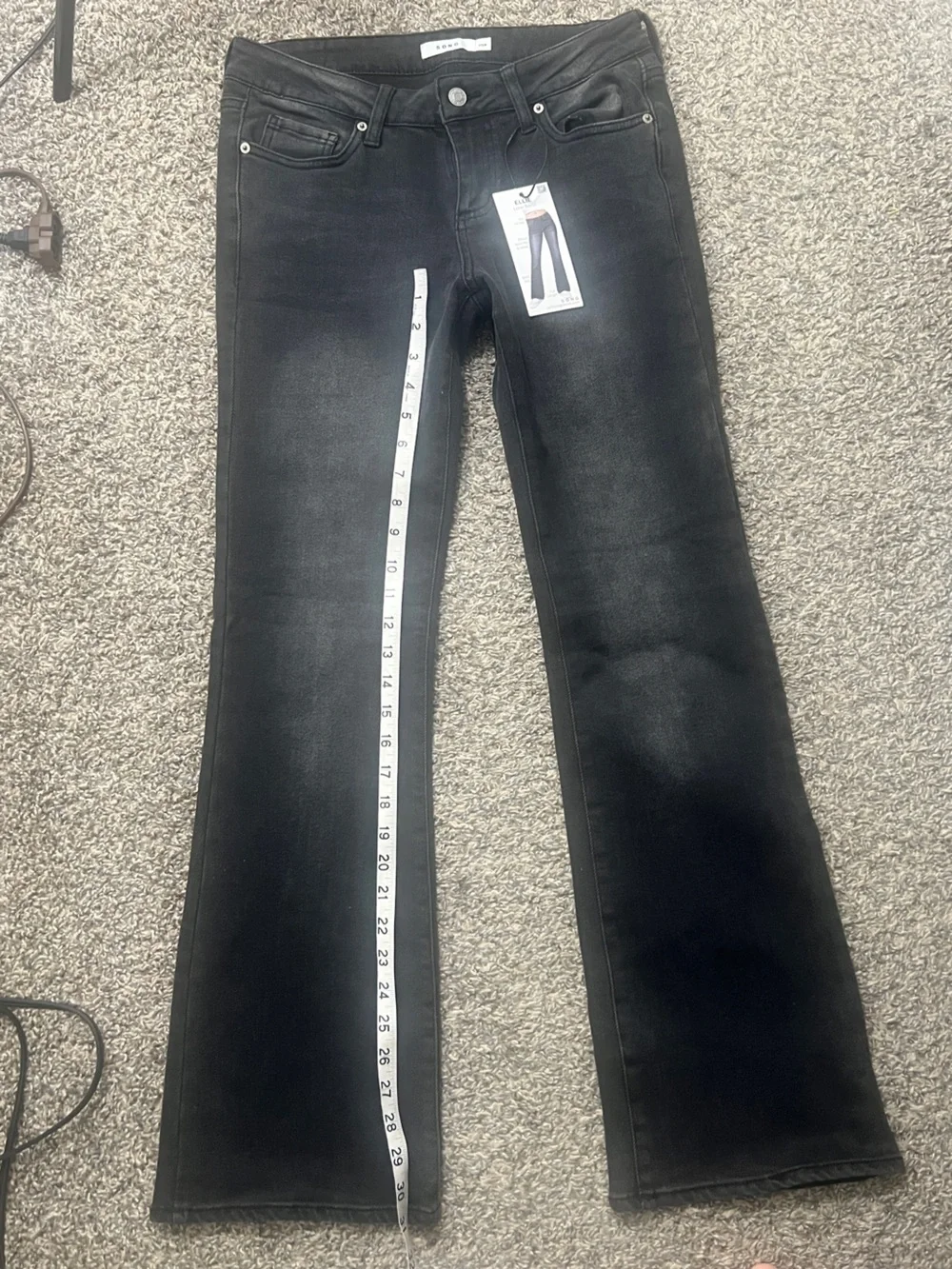Song Low rise  Black Bootcut  Denim Jeans - Comfortable Stretch Denim